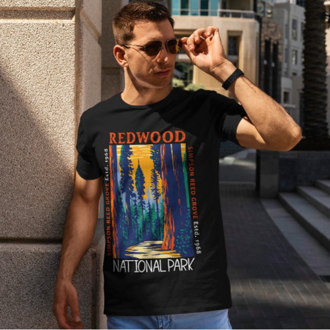Redwood National Park California Retro Not leidend T-Shirt (Von Creator hochgeladen)