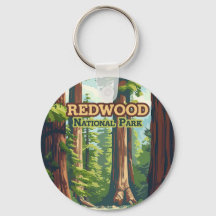 Redwood National Park California Tree Retro