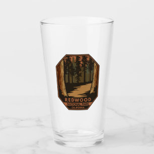 Redwood National Park Minimal Retro Emblem Glas