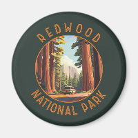 Redwood National Park Retro Distressed Circle