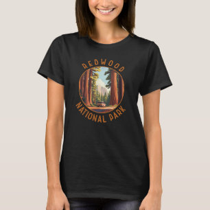 Redwood National Park Retro Distressed Circle T-Shirt