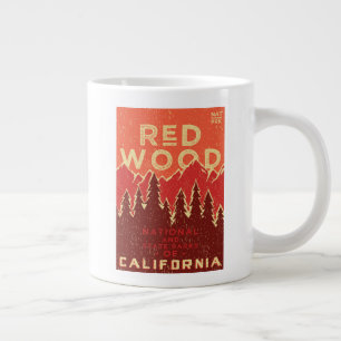 Redwood National Park Vintage Poster Jumbo-Tasse