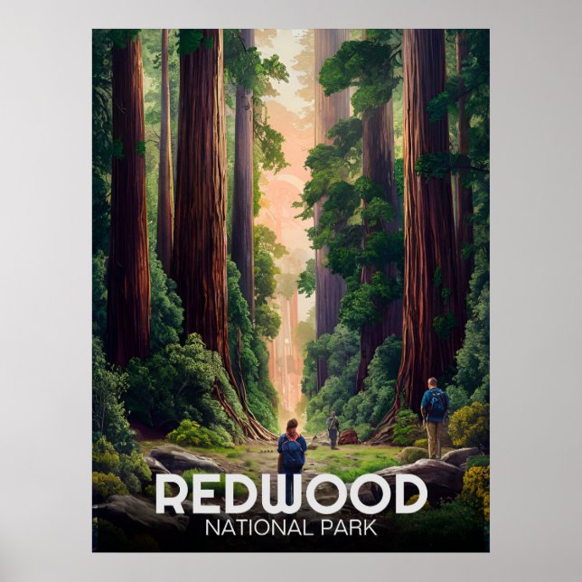 Redwood National Staat Park, Küste Kalifornien Poster (Vorne)