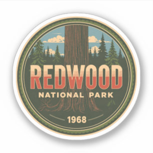 Redwood National State Park, Küstenkalifornien Aufkleber