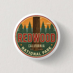 Redwood National State Park, Küstenkalifornien Button
