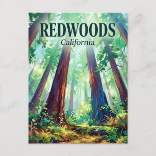 Redwood-National- und Staatsparks Kalifornien Postkarte