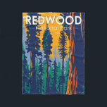 Redwood Nationalpark California Vintag Fleecedecke<br><div class="desc">Redwood Vektorgrafik Design. Der Park schützt riesige Prärien,  Eichenwälder,  wilde Flüsse und 75 km schroffe Küstenlinie.</div>