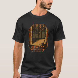 Redwood Nationalpark Minimal Retro-Emblem Vintage T-Shirt