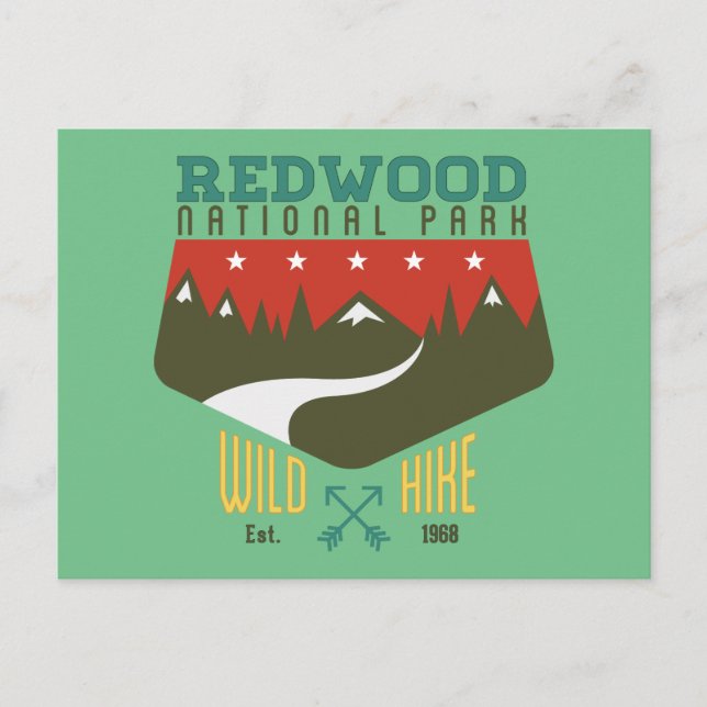 Redwood-Nationalpark Postkarte (Vorderseite)