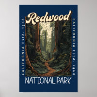 Redwood-Nationalpark Retro erschüttert