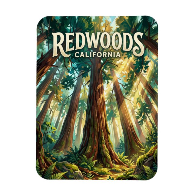 Redwood-Nationalpark USA Magnet (Vertikal)