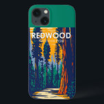 Redwood-Nationalpark Vintag Case-Mate iPhone Hülle<br><div class="desc">Redwood Vektorgrafik Design. Der Park schützt riesige Prärien,  Eichenwälder,  wilde Flüsse und 75 km schroffe Küstenlinie.</div>