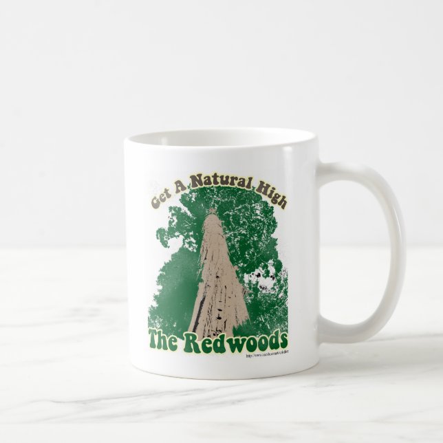 Redwood Natural High Retro Travel Logo Tasse (Rechts)