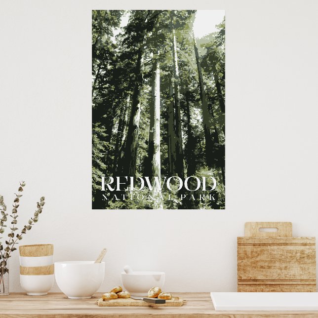 Redwood Poster, Nationalpark Print Poster (Küche)