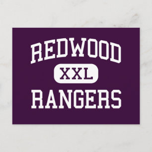 Redwood - Rangers - Hoch - Visalia California Postkarte