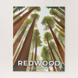 Redwood Trees | National Park Watercolor Art Puzzle