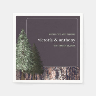Redwoods & Bark, Rustikale Hochzeit Serviette
