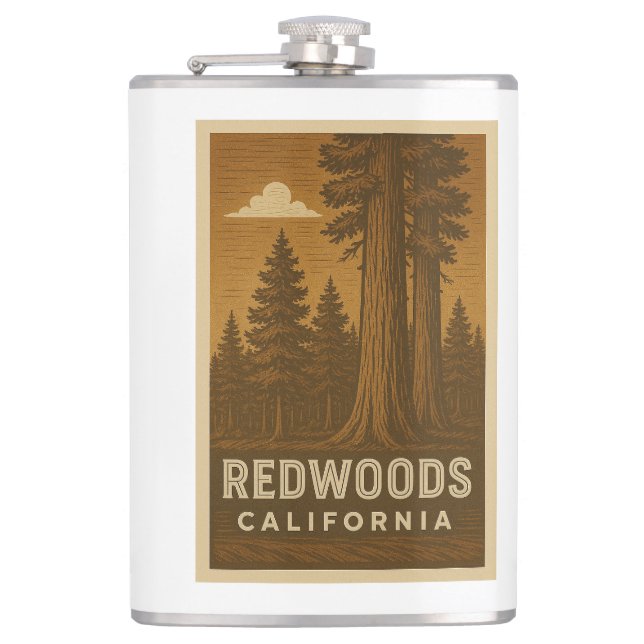 Redwoods National Park California Flask Flachmann (Vorderseite)