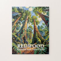 Redwoods National Park California Van Gogh Custom