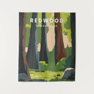 Redwoods National Park Wandteppich