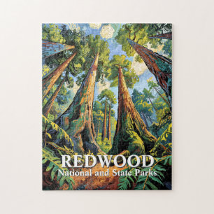Redwoods Nationalpark Kalifornien Van Gogh Custom Puzzle