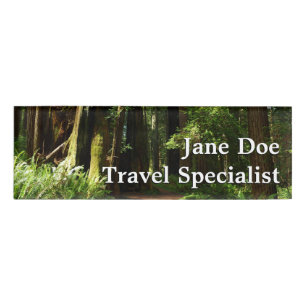 Redwoods und Ferns im Redwood-Nationalpark Namenschild