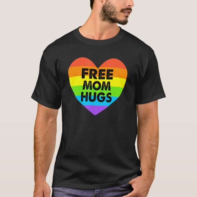 Ree Mama Hugs Rainbow Pride Lgbt T-Shirt (Vorderseite)