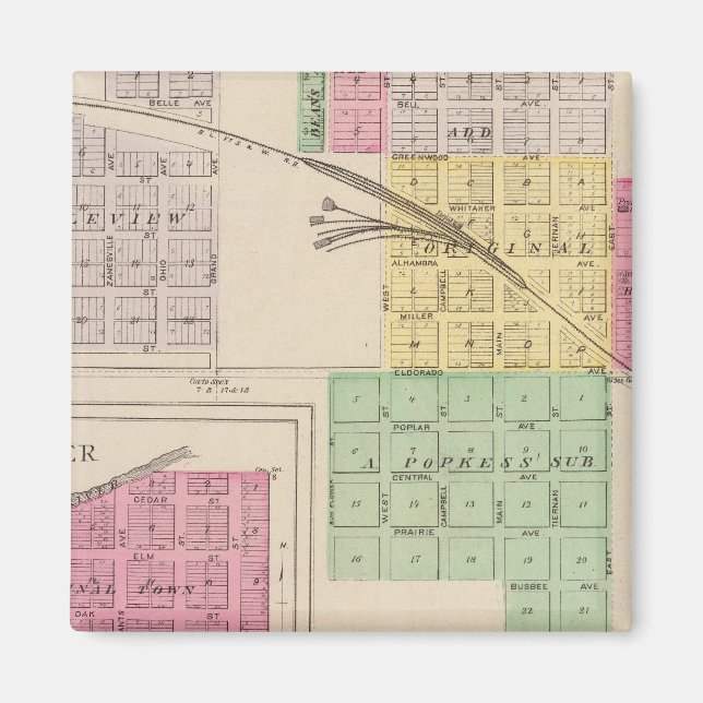 Reece, Fall River, Hamilton und Climax, Kansas Magnet (Vorne)