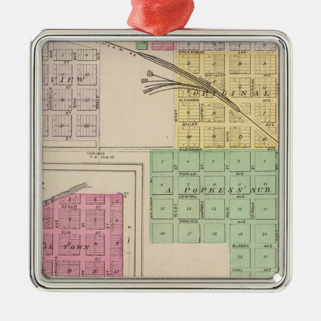 Reece, Fall River, Hamilton und Climax, Kansas Ornament Aus Metall (Vorne)