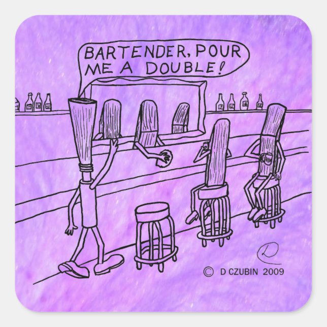 Reed Bar Square Sticker (Vorderseite)