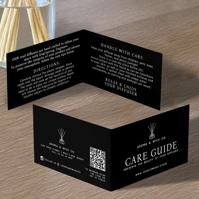 Reed Diffuser Packaging Insert Care Reorder Card (Von Creator hochgeladen)
