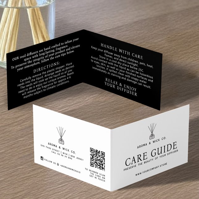 Reed Diffuser Packaging Insert Care Reorder Card (Von Creator hochgeladen)