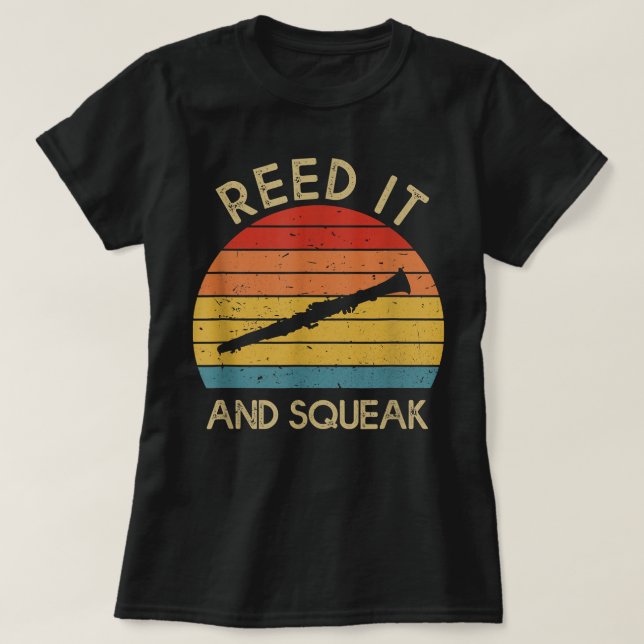 Reed It _ Squeak Funny Clarinet Player Clarinetit T-Shirt (Design vorne)