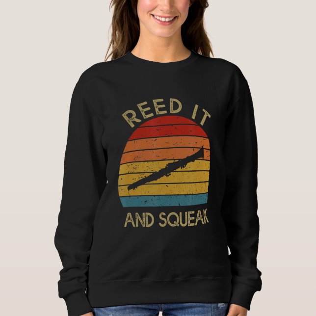 Reed It & Squeak Klarinette Player Clarinetist Ret Sweatshirt (Vorderseite)