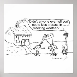 Reed Kissing Brass Poster