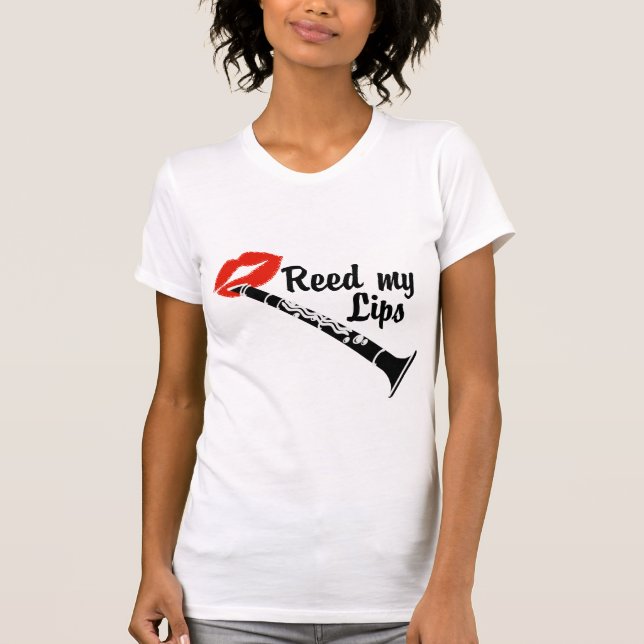 Reed My Lips Klarinette T-Shirt (Vorderseite)