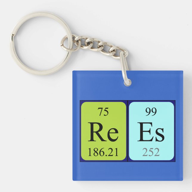 Reed Periodier Table name keyring Schlüsselanhänger (Vorderseite)