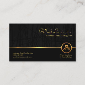 Reed Pflanze Grunge Exquisite Black Gold Line Visitenkarte