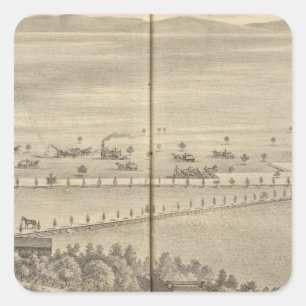 Reed residence, Knights Landing Quadratischer Aufkleber