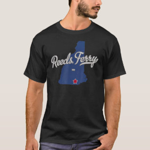 Reeds Ferry New Hampshire NH Karte T-Shirt