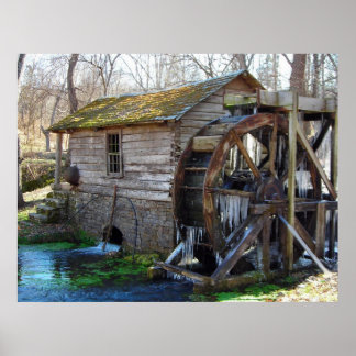 Reeds Spring Mill im Januar Poster