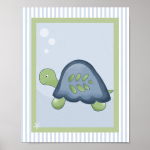REEF-SCHILDKRÖTE 8x10 BABY-NURSERY-ZIMMER-DRUCK Poster