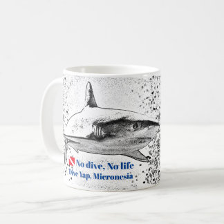 Reef Shark Silhouette Kaffeetasse