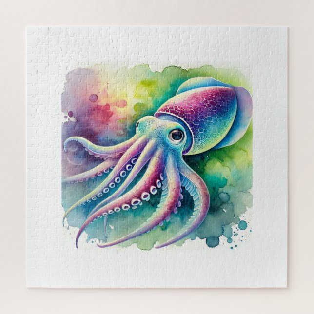 Reef squid 290924AREF127 - Watercolor Puzzle (Vertikal)