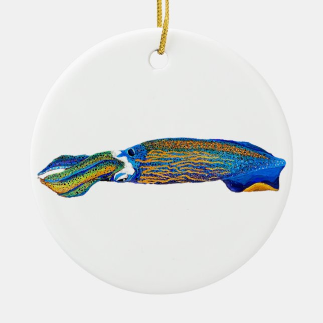 Reef Tintenfisch Keramik Ornament (Vorne)