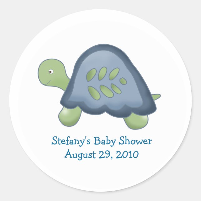 Reef Turtle Personalisiert Gefälligkeitskleber Runder Aufkleber (Vorderseite)