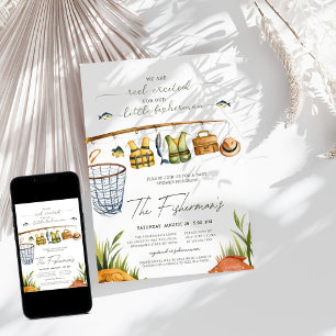 Reel Boy Little Fisherman Baby Shower Einladung