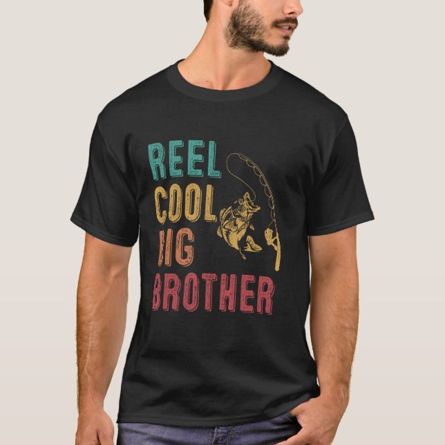 Reel Cool Big Brother Funny Matching Family T-Shirt (Vorderseite)