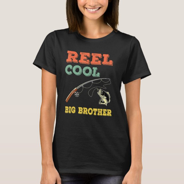 Reel Cool Big Brothers Older Brother Boys Fishing T-Shirt (Vorderseite)