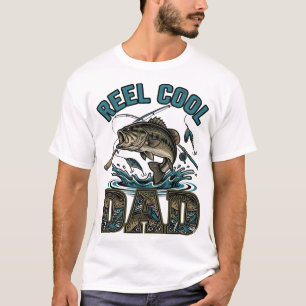 Reel Cool Dad Bass Fishing Vintage Vektor Design_1 T-Shirt